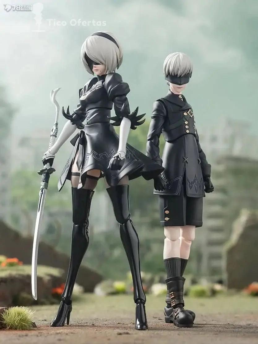 Dark Gray Figura Anime Nier: Automata 2B - Bandai S.H.Figuarts Original | Figuras Anime Costa Rica, Modelo de Acción SHF, Juguete Terminado y Regalo para Niños