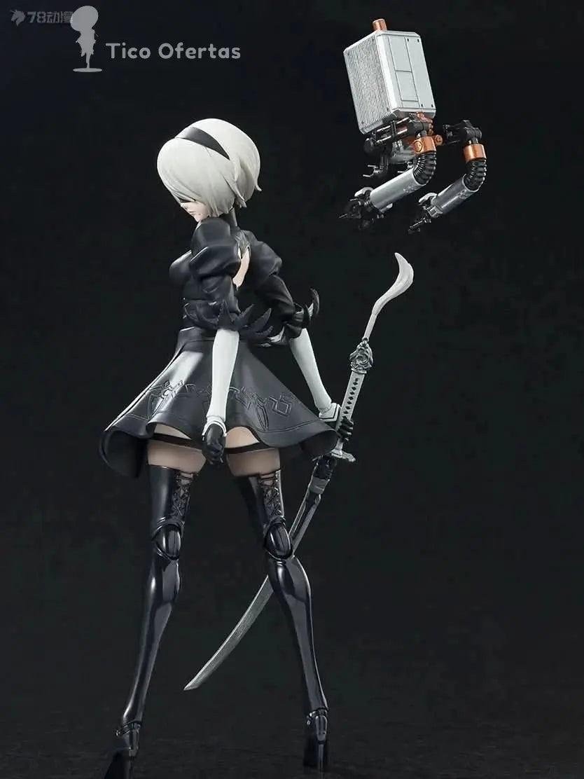 Black Figura Anime Nier: Automata 2B - Bandai S.H.Figuarts Original | Figuras Anime Costa Rica, Modelo de Acción SHF, Juguete Terminado y Regalo para Niños