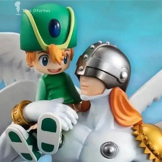 Cadet Blue Figura Digital Monster - Angewomon y Magnaangemon con Luz | Figuras Anime Costa Rica, PVC, Modelo de Colección Bandai y Regalo