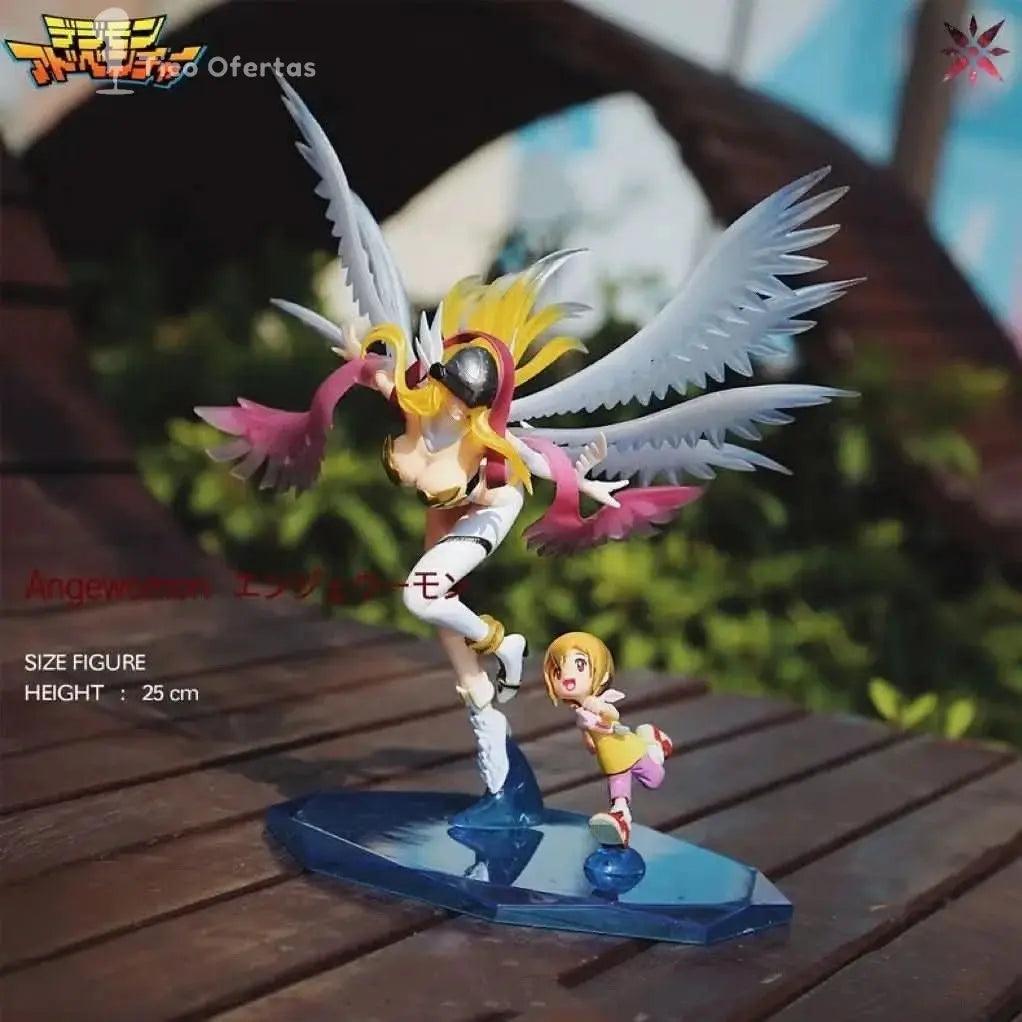 Dark Slate Gray Figura Digital Monster - Angewomon y Magnaangemon con Luz | Figuras Anime Costa Rica, PVC, Modelo de Colección Bandai y Regalo