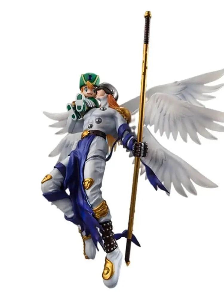 Gray Figura Digital Monster - Angewomon y Magnaangemon con Luz | Figuras Anime Costa Rica, PVC, Modelo de Colección Bandai y Regalo