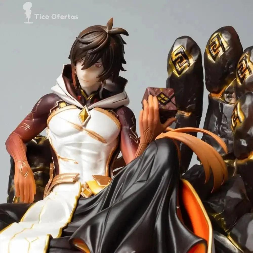 Gray Figura de Acción Genshin Impact - Zhongli Sentado 26CM PVC | Figuras Anime Costa Rica, Modelo de Colección y Regalo Premium