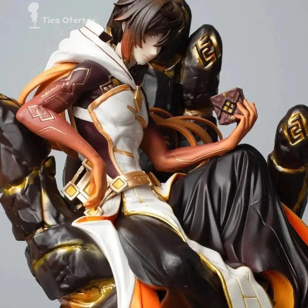 Dark Slate Gray Figura de Acción Genshin Impact - Zhongli Sentado 26CM PVC | Figuras Anime Costa Rica, Modelo de Colección y Regalo Premium