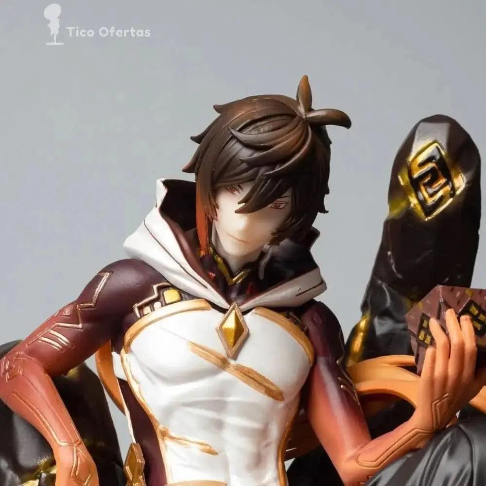 Gray Figura de Acción Genshin Impact - Zhongli Sentado 26CM PVC | Figuras Anime Costa Rica, Modelo de Colección y Regalo Premium