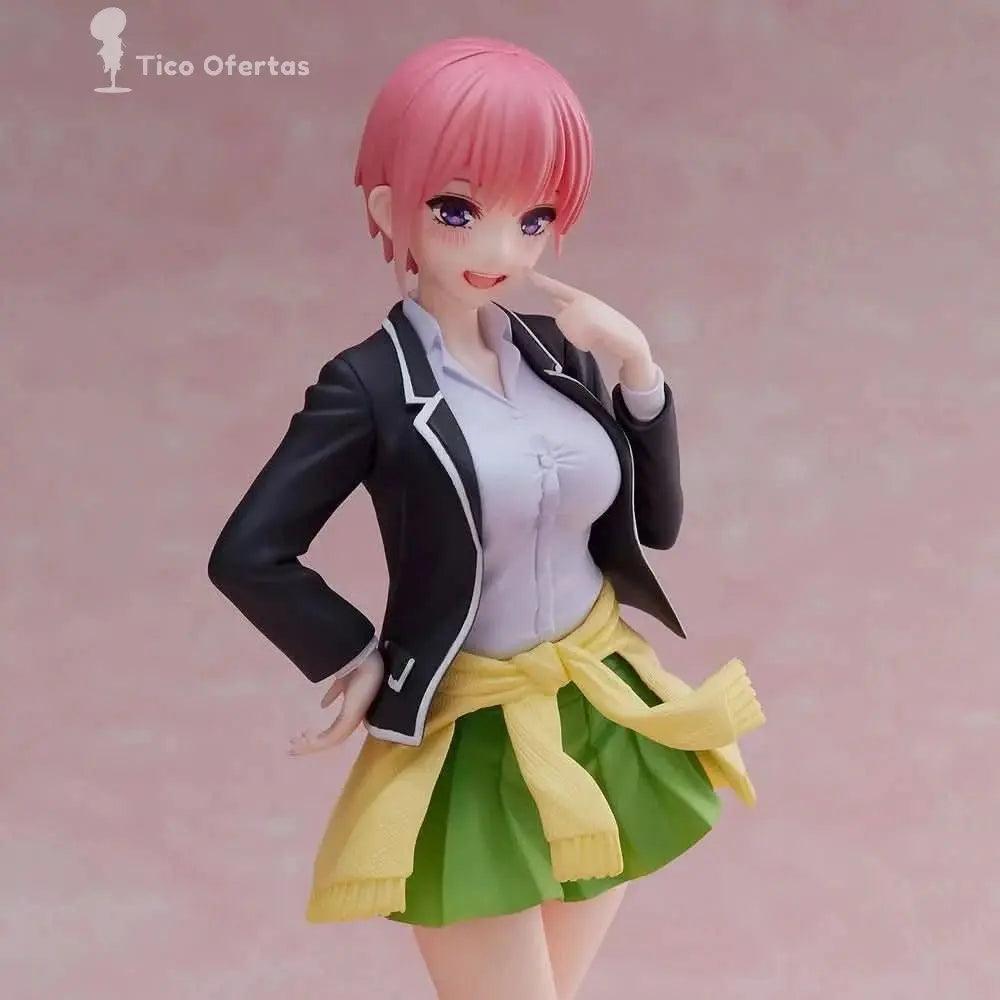 Rosy Brown Figura de Acción Original TAITO Quintessential Quintuplets - Nakano Ichika, Nino, Miku, Yotsuba e Itsuki en Uniforme | Modelo PVC en Costa Rica