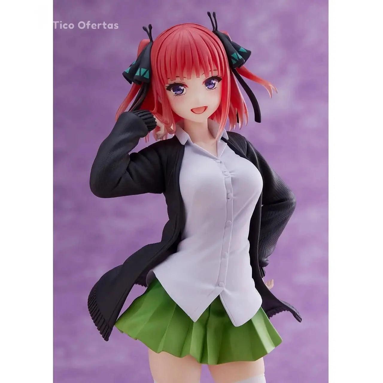 Rosy Brown Figura de Acción Original TAITO Quintessential Quintuplets - Nakano Ichika, Nino, Miku, Yotsuba e Itsuki en Uniforme | Modelo PVC en Costa Rica