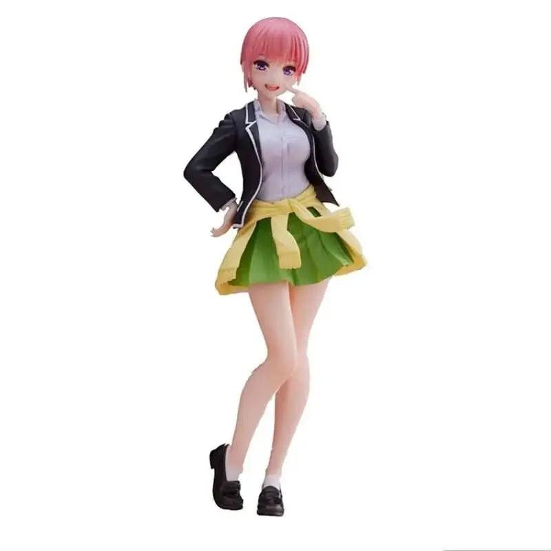 Rosy Brown Figura de Acción Original TAITO Quintessential Quintuplets - Nakano Ichika, Nino, Miku, Yotsuba e Itsuki en Uniforme | Modelo PVC en Costa Rica