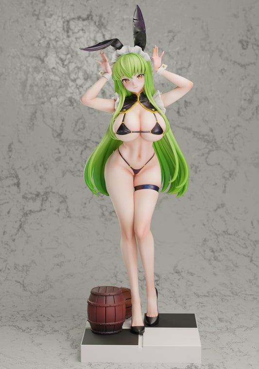 Dark Gray Estatuilla Code Geass | Tavern Bunny Girl C.C. | Green Tea Studio | Tico Ofertas