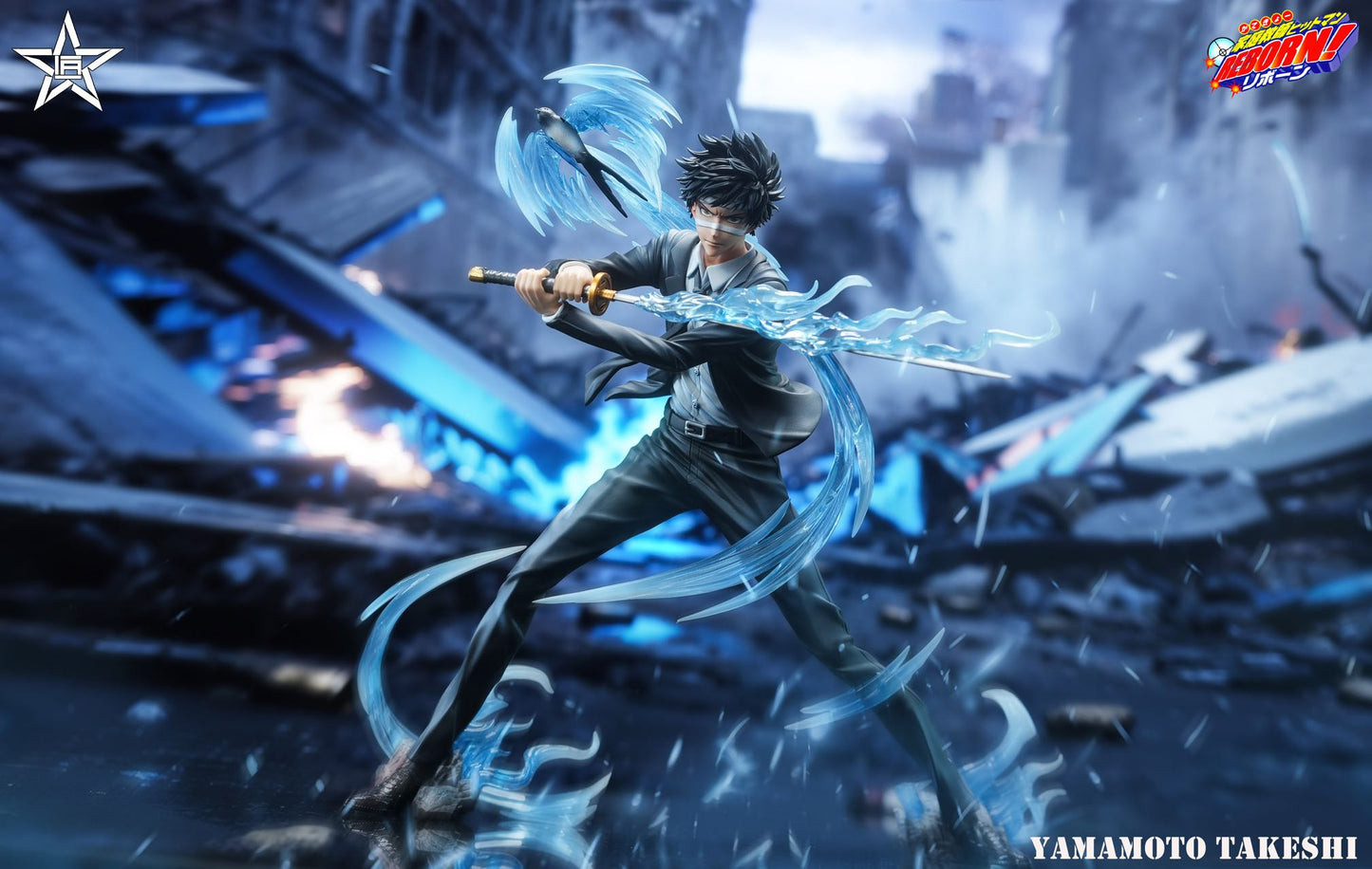 Dark Slate Gray Estatuilla Katekyo Hitman Reborn | Yamamoto Takeshi | Vongola Rain Guardian | Craftsman Studio | Tico Ofertas