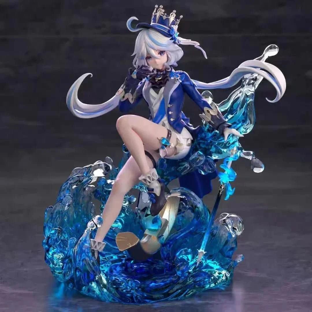 Dark Slate Gray Genshin Impact Action Figurals Furina Game Character Sculpture Anime Statue Figures Cartoon Collectible Model Toy