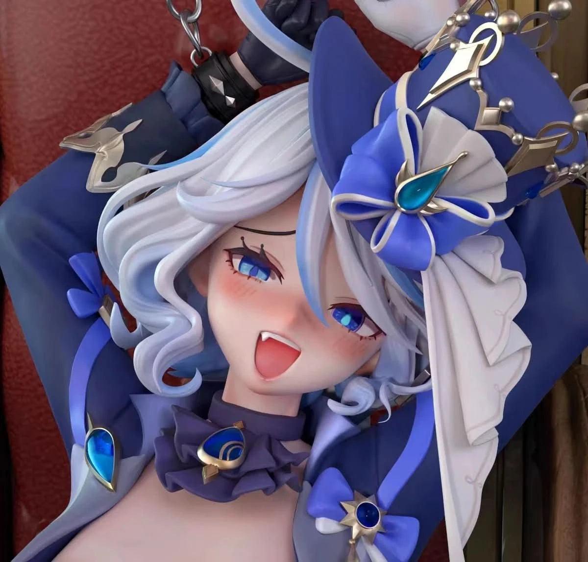 Dark Slate Gray Genshin Impact Action Figurals Furina Game Character Sculpture Anime Statue Figures Cartoon Collectible Model Toy