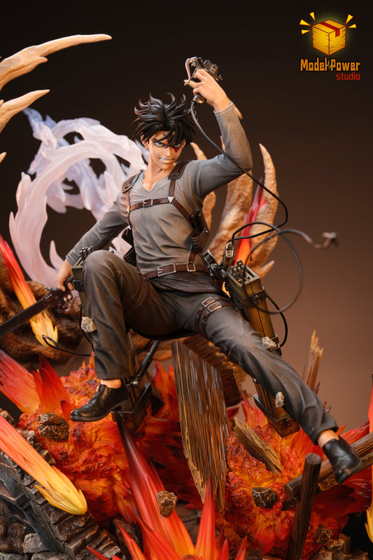 Black Estatuilla Attack on Titan | Levi Ackerman | tienda anime | Tico Ofertas