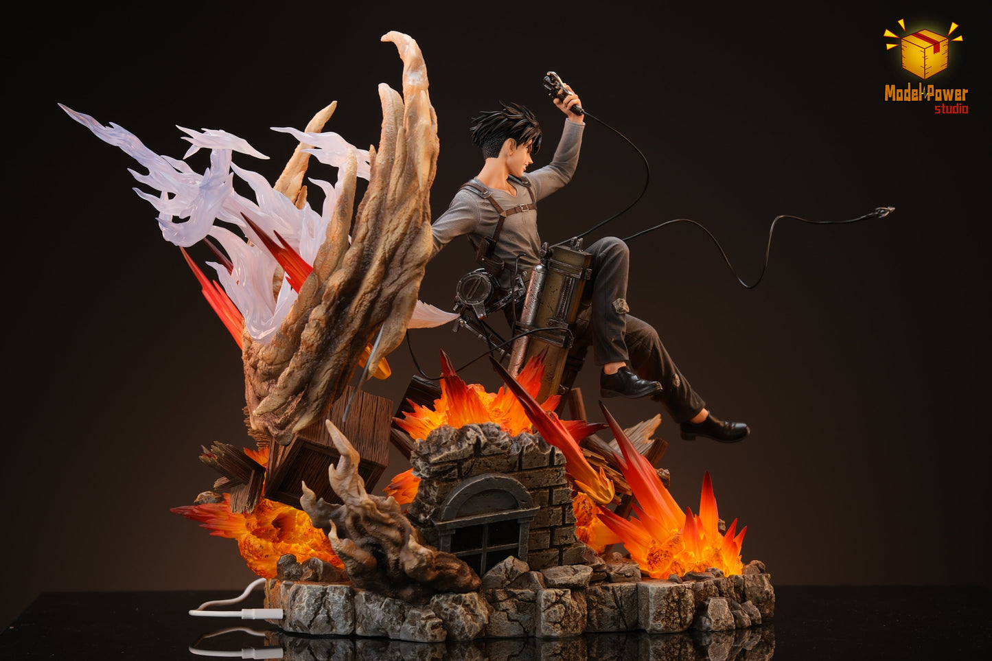 Black Estatuilla Attack on Titan | Levi Ackerman | tienda anime | Tico Ofertas
