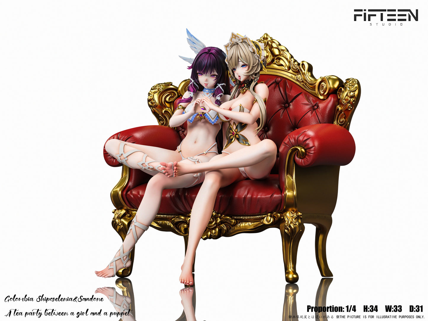 Estatuilla Genshin Impact | Double Series Sandrone x Columbina 1/4 GK Statue | Fifteen Studio | Tienda Anime | Tico Ofertas Fifteen Studio
