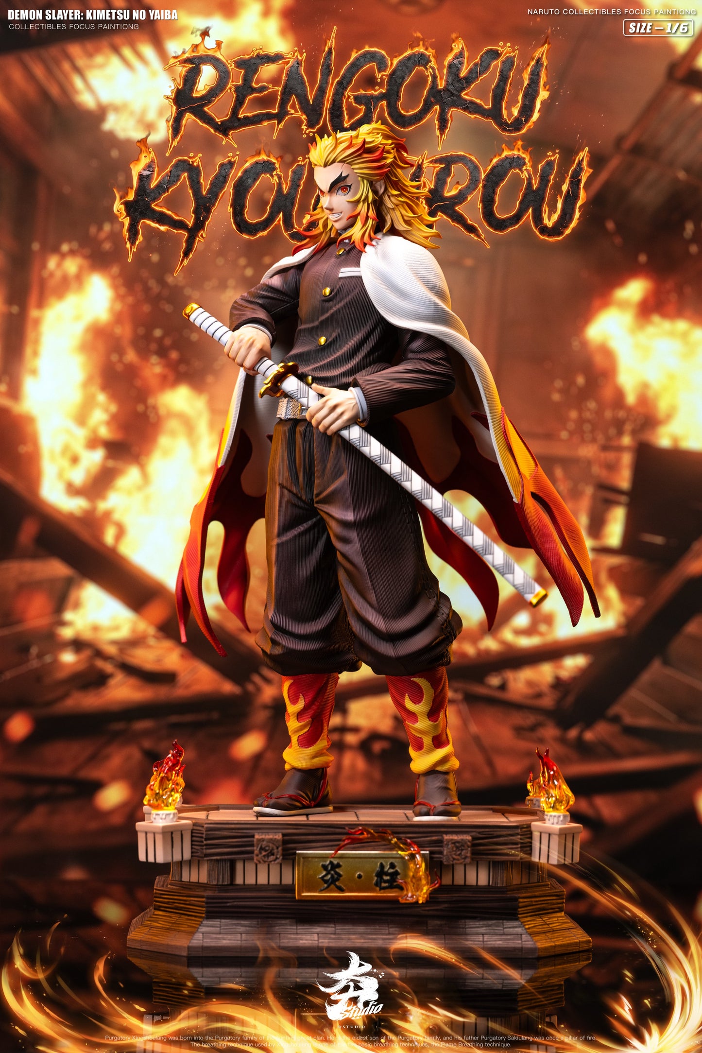 Estatuilla Demon Slayer | Kyojuro Rengoku 1/6 GK Statue | Hang Studio | Tienda Anime | Tico Ofertas Hang Studio