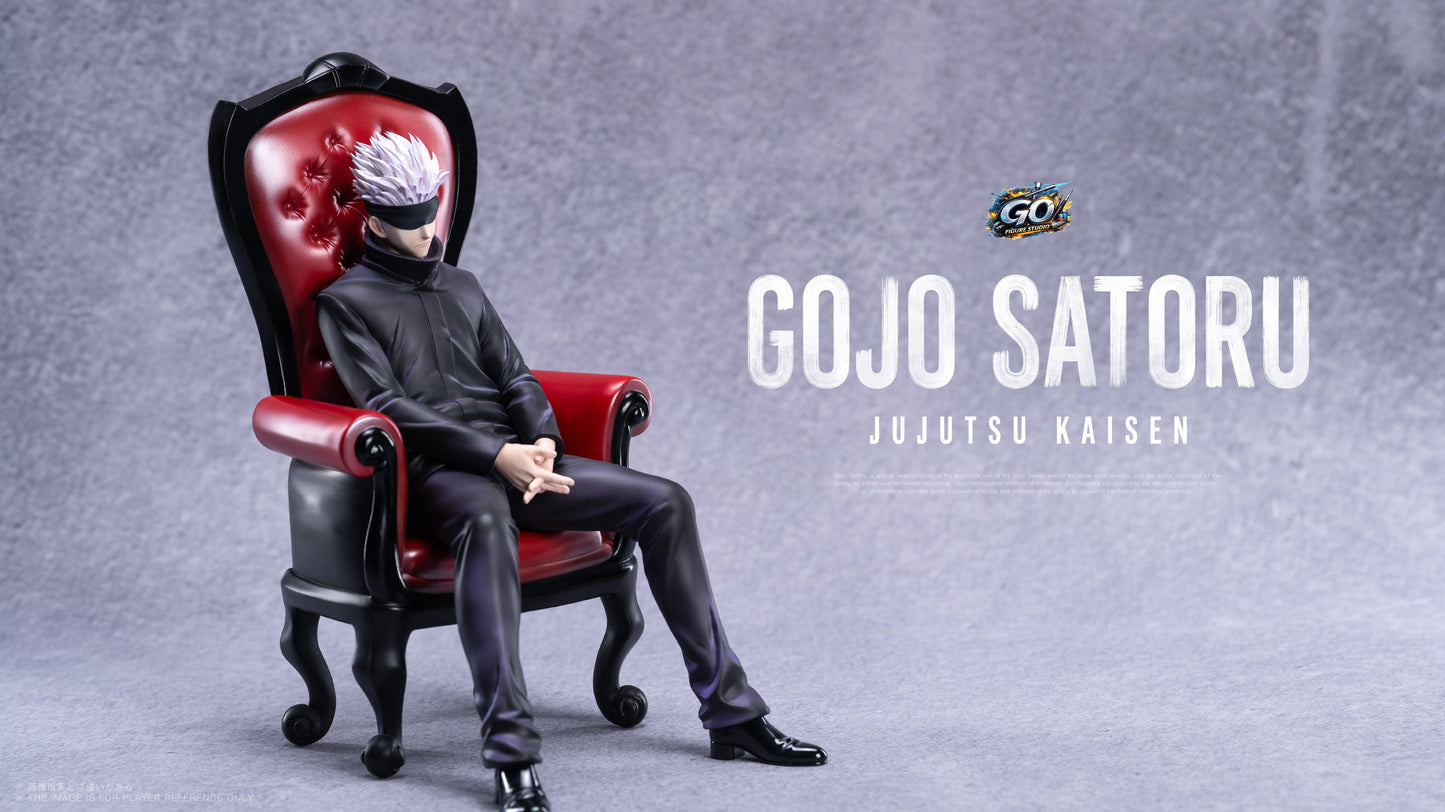 Estatuilla Jujutsu Kaisen | Satoru Gojo Red Chair GK Statue | GO FIGURE Studio | Tienda Anime | Tico Ofertas