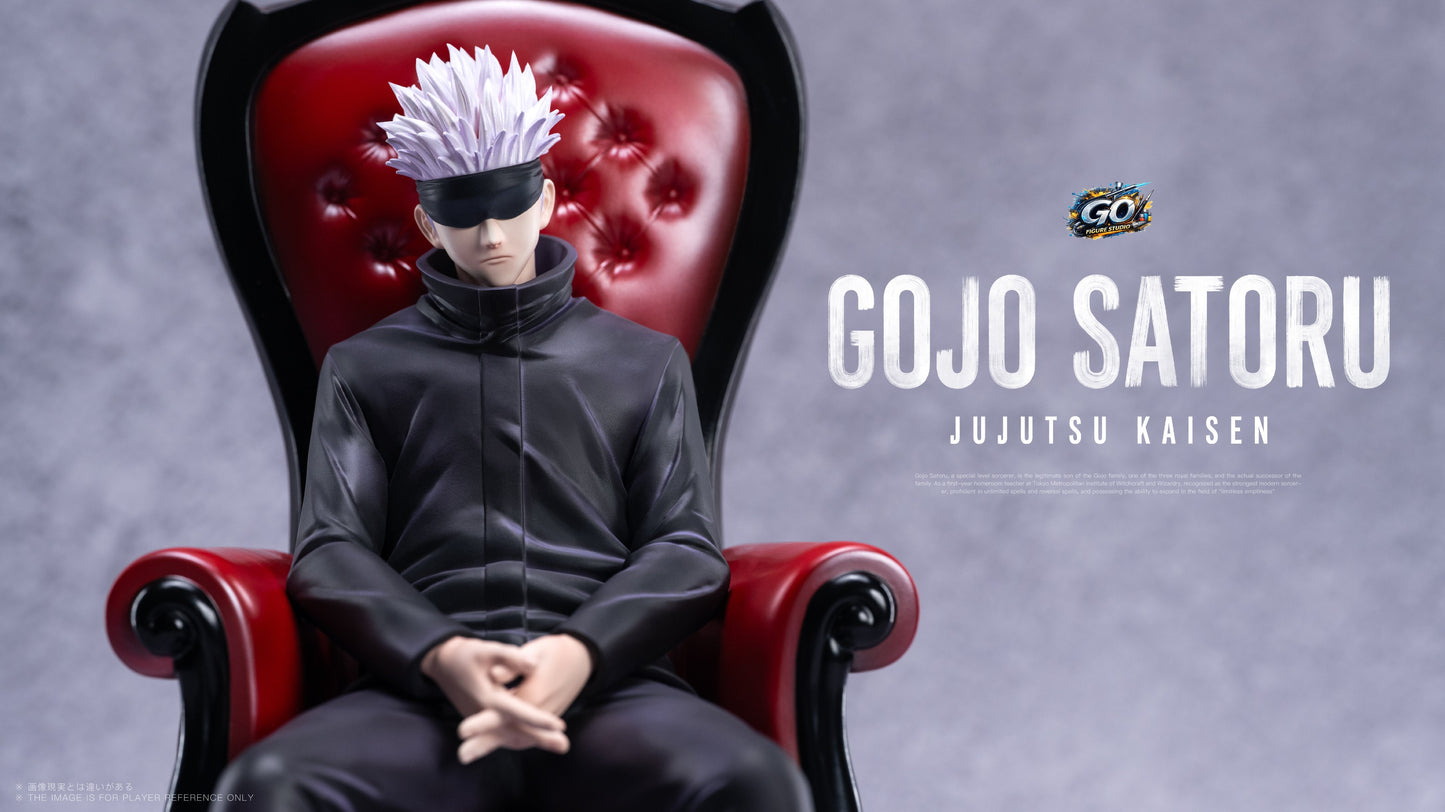 Estatuilla Jujutsu Kaisen | Satoru Gojo Red Chair GK Statue | GO FIGURE Studio | Tienda Anime | Tico Ofertas Girl Art Studio