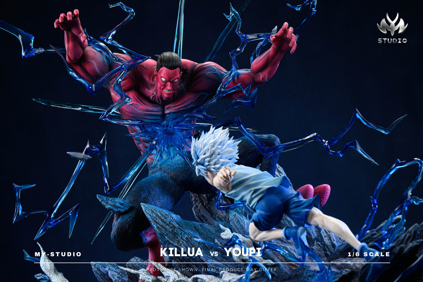 Estatuilla Hunter x Hunter | Killua vs. Menthuthuyoupi Battle Series 01 1/6 GK Statue LED | MY Studio | Tienda Anime | Tico Ofertas