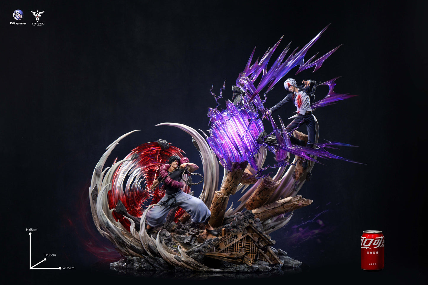 Estatuilla Jujutsu Kaisen | Satoru Gojo x Toji Fushiguro 1/6 GK Statue LED | Kol Brother Studio x YINGFA Studio | Tienda Anime | Tico Ofertas