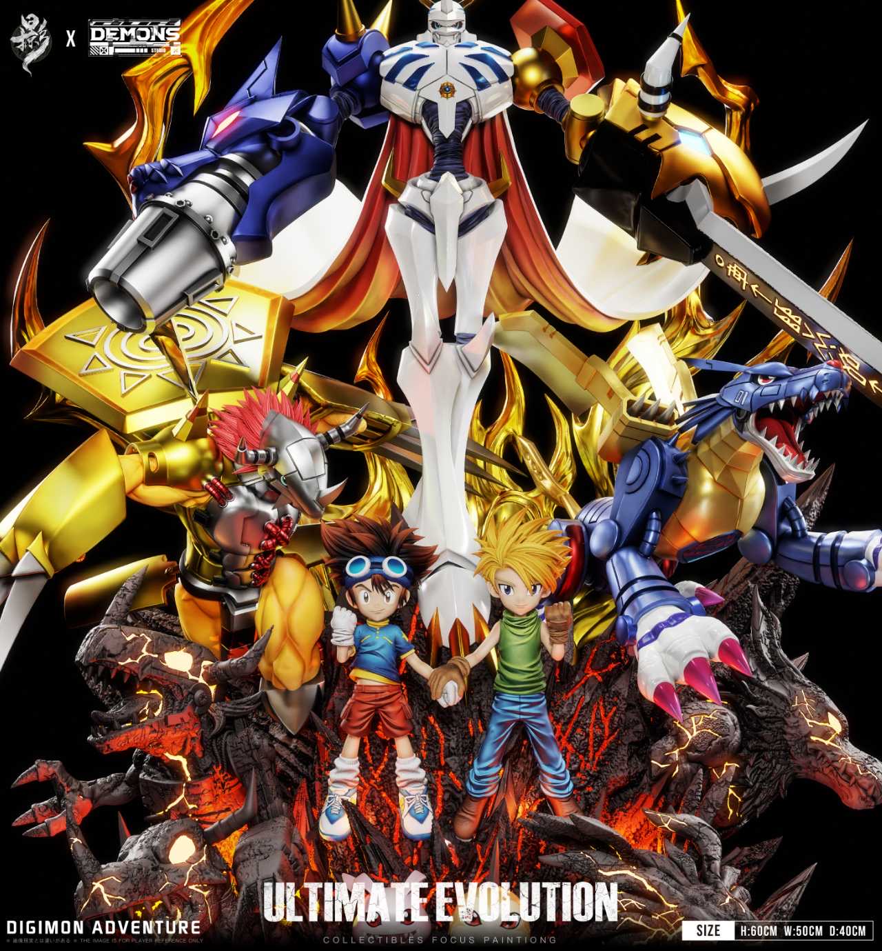 Estatuilla Digimon | Omegamon – El Valor y la Amistad Unidos en Uno | Lue Ying Studio × Demons Studio | Tienda Anime | Tico Ofertas