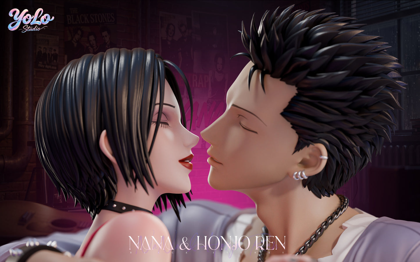 Estatuilla NANA | Nana Osaki X Ren Honjo | YoLo Studio | Tienda Anime | Tico Ofertas