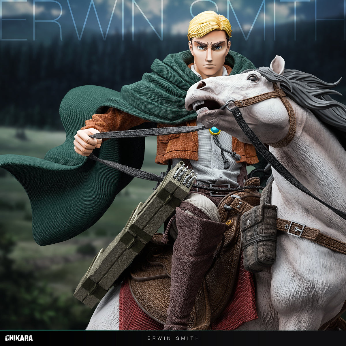 Estatuilla Attack on Titan | Erwin Smith – Mirando a la Distancia | CHIKARA Studio | Tienda Anime | Tico Ofertas