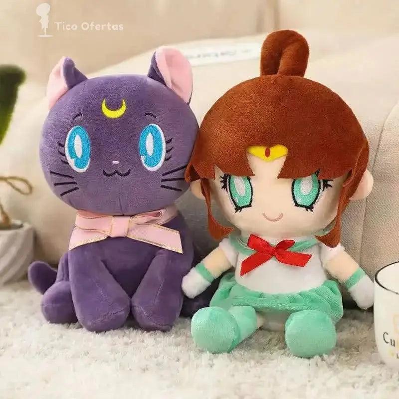 Gray Muñeco de Peluche 25CM Sailor Moon - Gato Luna y Liebre Luna | Figuras Anime Costa Rica, Juguete Kawaii, Regalo para Decoración del Hogar y Dormitorio