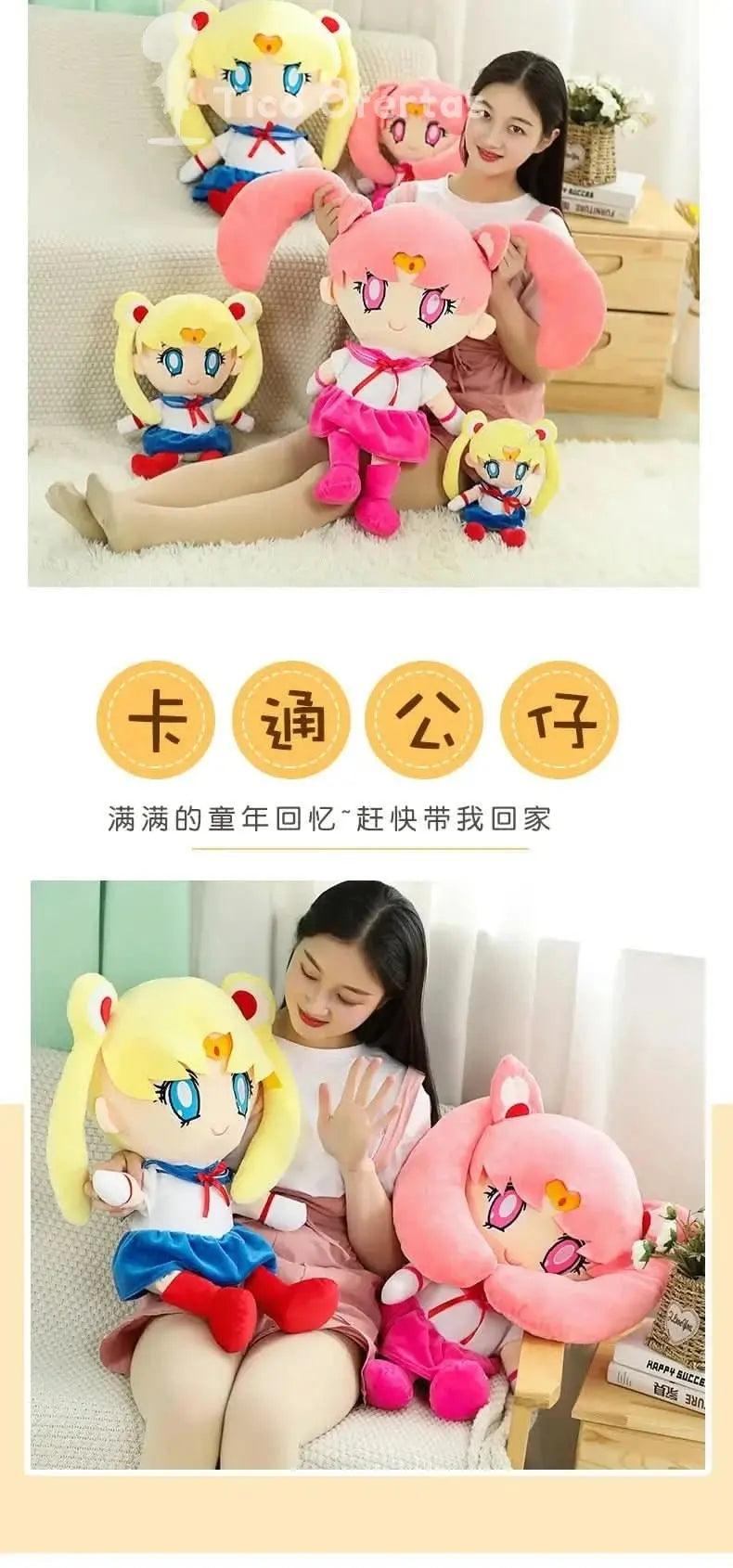 Wheat Muñeco de Peluche 25CM Sailor Moon - Gato Luna y Liebre Luna | Figuras Anime Costa Rica, Juguete Kawaii, Regalo para Decoración del Hogar y Dormitorio