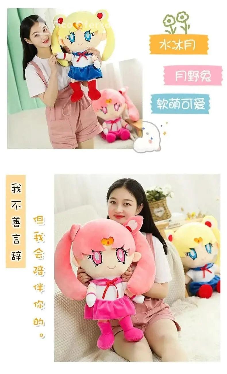 Light Gray Muñeco de Peluche 25CM Sailor Moon - Gato Luna y Liebre Luna | Figuras Anime Costa Rica, Juguete Kawaii, Regalo para Decoración del Hogar y Dormitorio