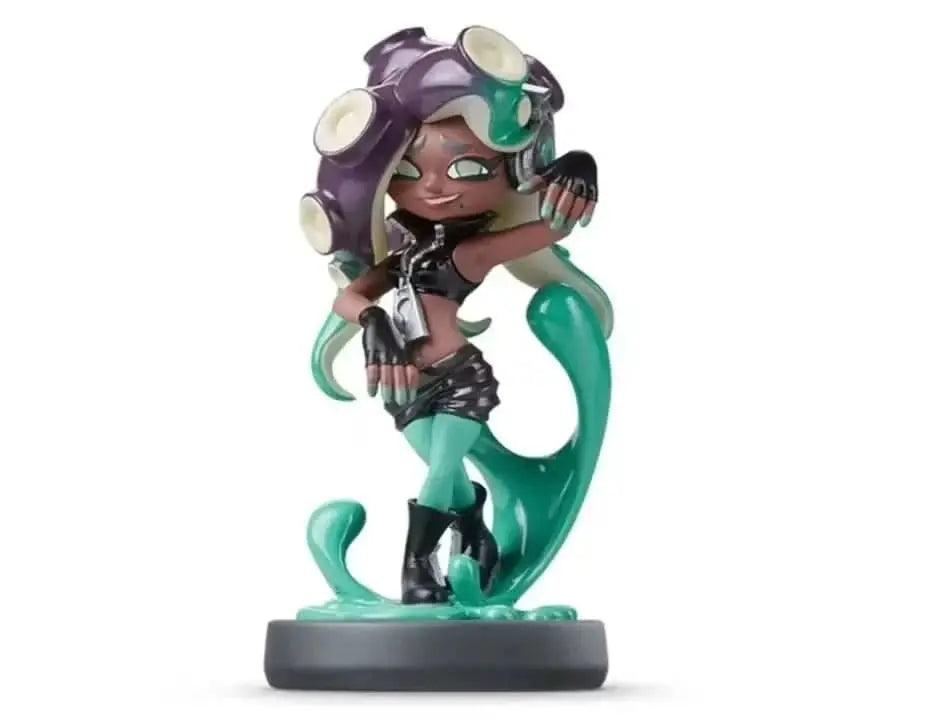 Dark Slate Gray New 10cm Version Q  Anime Game  Splatoon Squid Niang Amiibo PVC Action Figure Collectible Model Toys Kid Gift