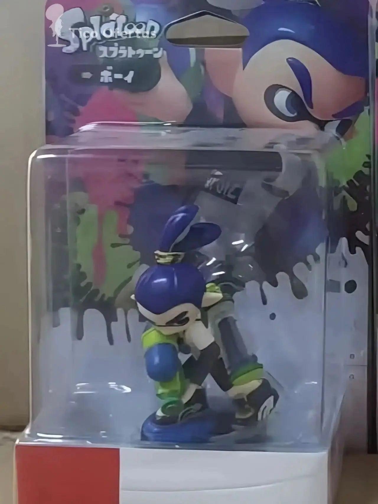 Dim Gray New 10cm Version Q  Anime Game  Splatoon Squid Niang Amiibo PVC Action Figure Collectible Model Toys Kid Gift