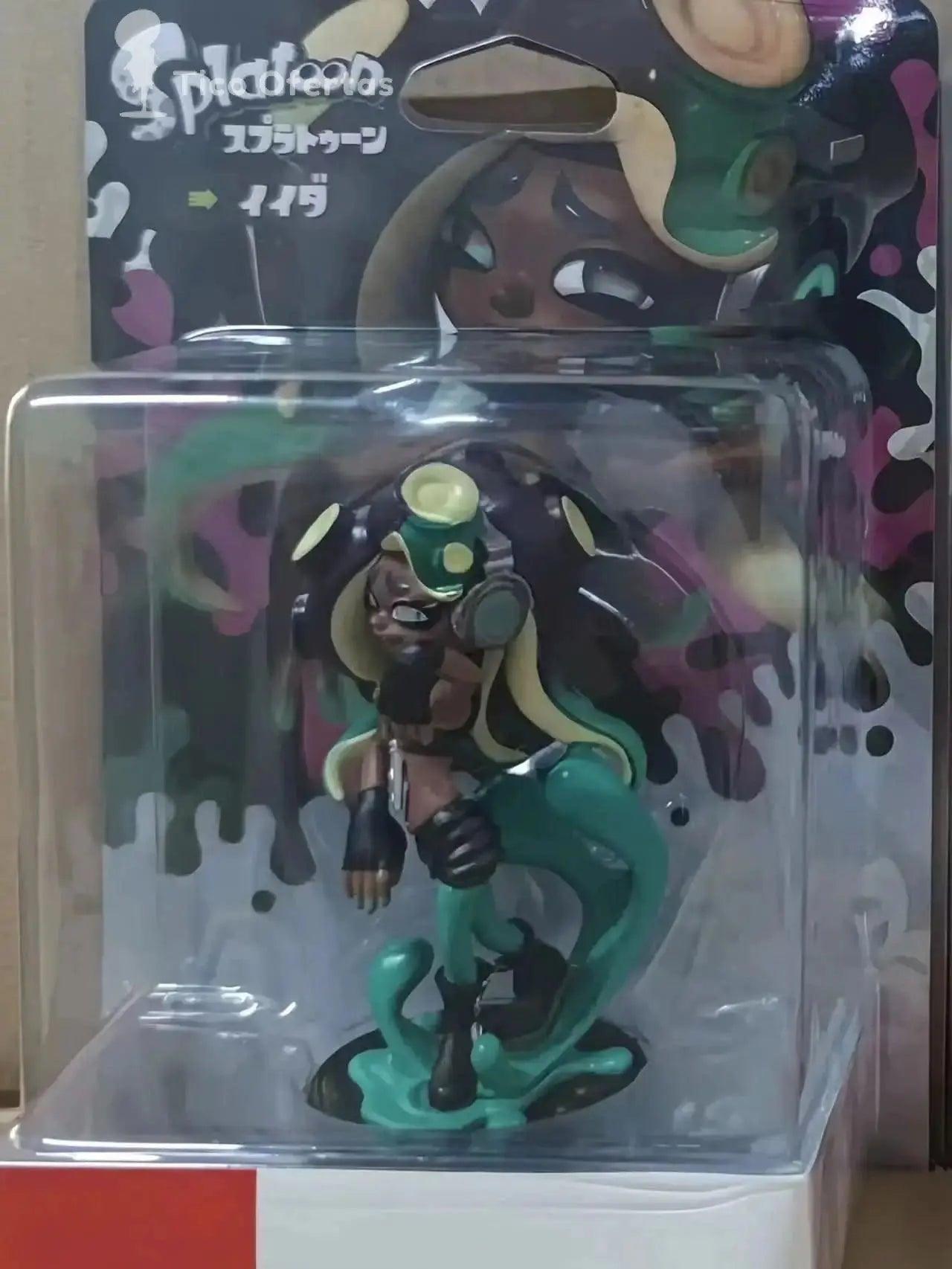 Dim Gray New 10cm Version Q  Anime Game  Splatoon Squid Niang Amiibo PVC Action Figure Collectible Model Toys Kid Gift