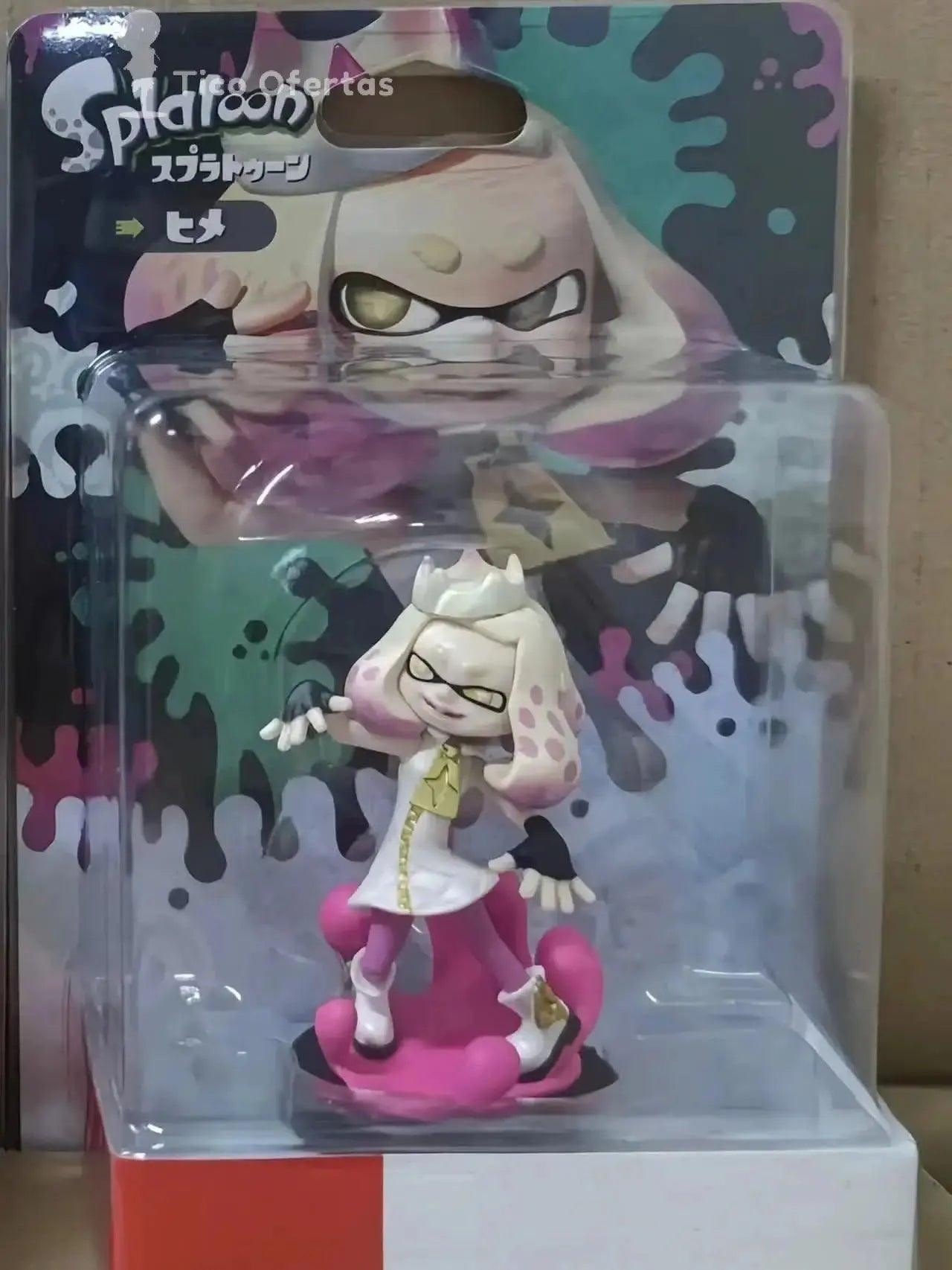 Dim Gray New 10cm Version Q  Anime Game  Splatoon Squid Niang Amiibo PVC Action Figure Collectible Model Toys Kid Gift