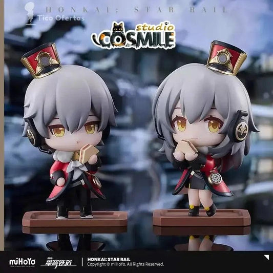 Dark Slate Gray Official Honkai: Star Rail - Trailblazer Stelle & Caelus Tea Party PVC Gasha Figure