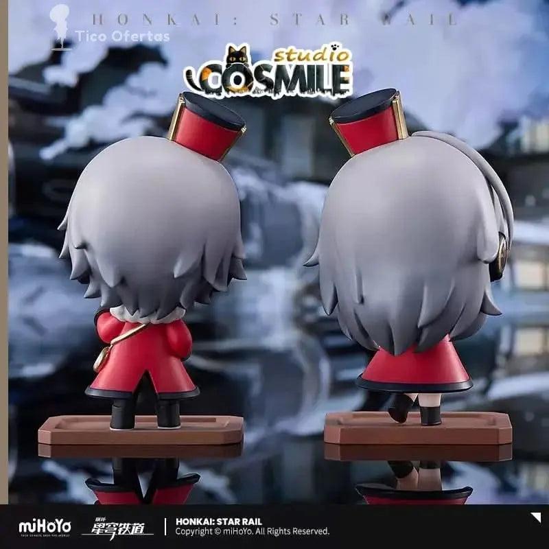 Dark Slate Gray Official Honkai: Star Rail - Trailblazer Stelle & Caelus Tea Party PVC Gasha Figure