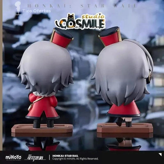 Dark Slate Gray Official Honkai: Star Rail - Trailblazer Stelle & Caelus Tea Party PVC Gasha Figure