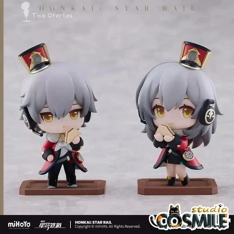 Gray Official Honkai: Star Rail - Trailblazer Stelle & Caelus Tea Party PVC Gasha Figure