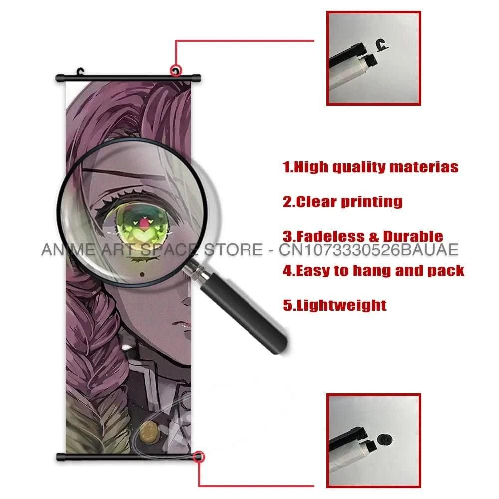 Gray Póster Anime Demon Slayer - Kochou Shinobu en Lienzo Colgante Kawaii | Tienda Anime Costa Rica - Tico Ofertas