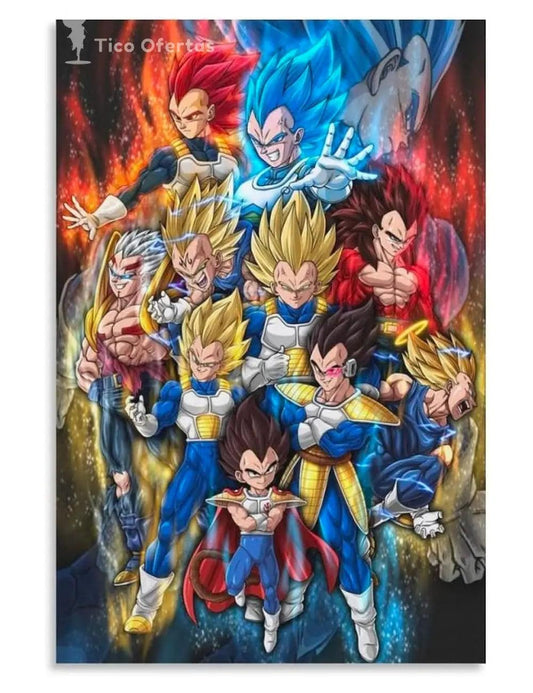 Dark Slate Gray Poster Evolution de Vegeta | Exclusivo en Costa Rica
