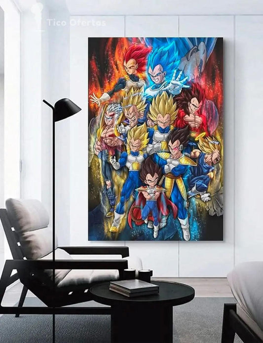 Dark Slate Gray Poster Evolution de Vegeta | Exclusivo en Costa Rica