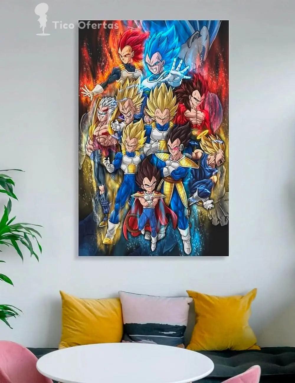 Gray Poster Evolution de Vegeta | Exclusivo en Costa Rica