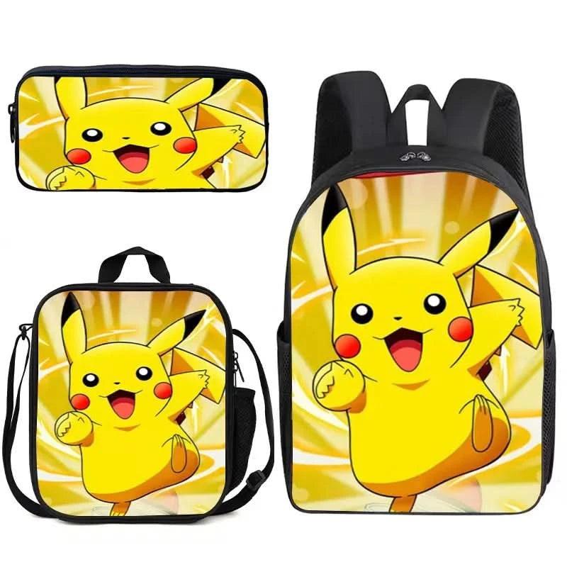 Mochila Escolar Pokémon para Niños - Pikachu Kawaii | Figuras Anime Costa Rica, Bolsa de Almacenamiento Grande para Viaje y Estudiantes, Juguete y Mochila para Niños - Tico Ofertas