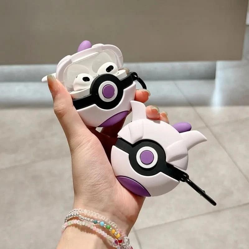 Dark Gray Funda Protectora Pokémon para AirPods 1, 2, 3 y Pro - Pikachu | Figuras Anime Costa Rica, Estuche de Auriculares Inalámbricos, Colección y Regalo