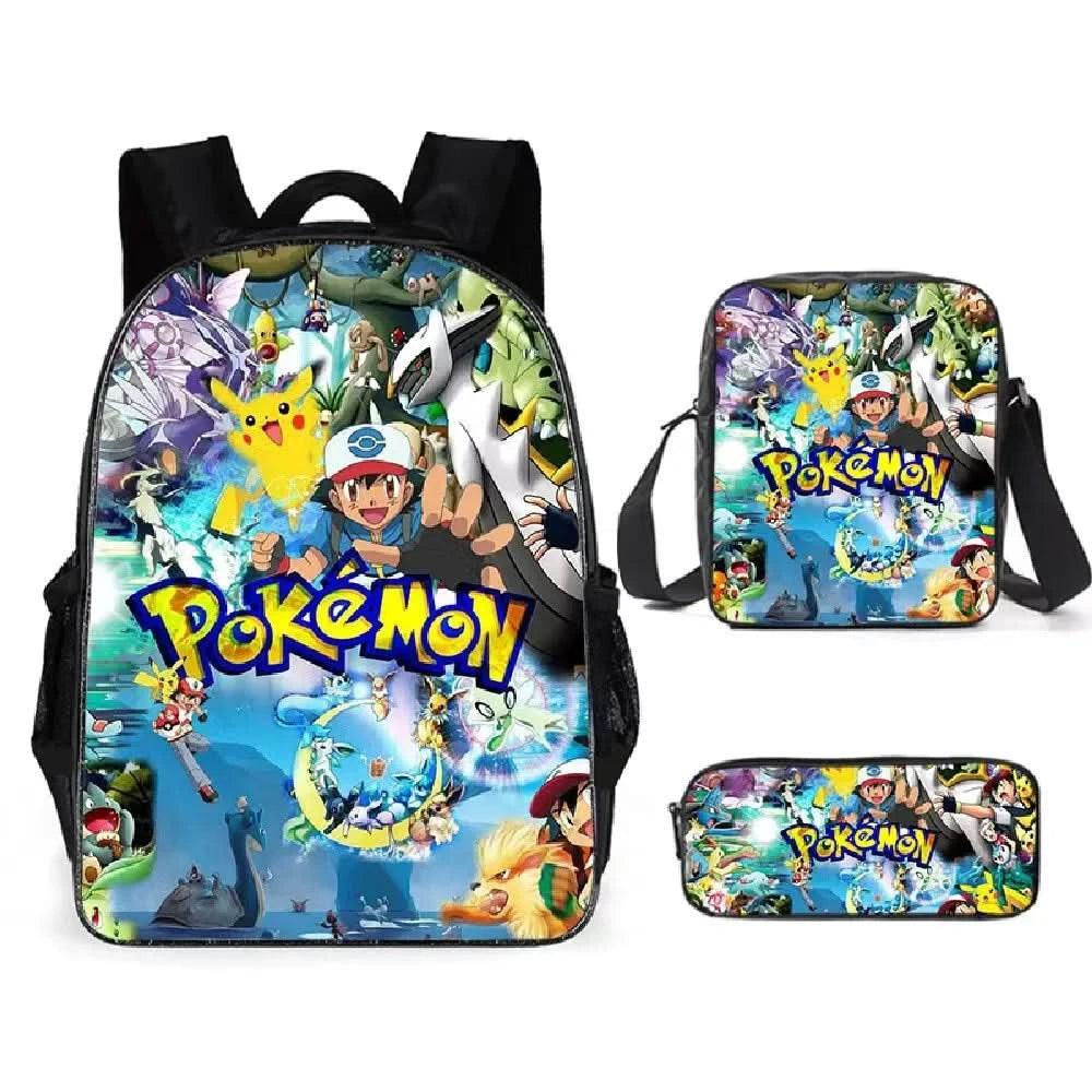 Mochila Escolar Pokémon para Niños - Pikachu Kawaii | Figuras Anime Costa Rica, Bolsa de Almacenamiento Grande para Viaje y Estudiantes, Juguete y Mochila para Niños - Tico Ofertas