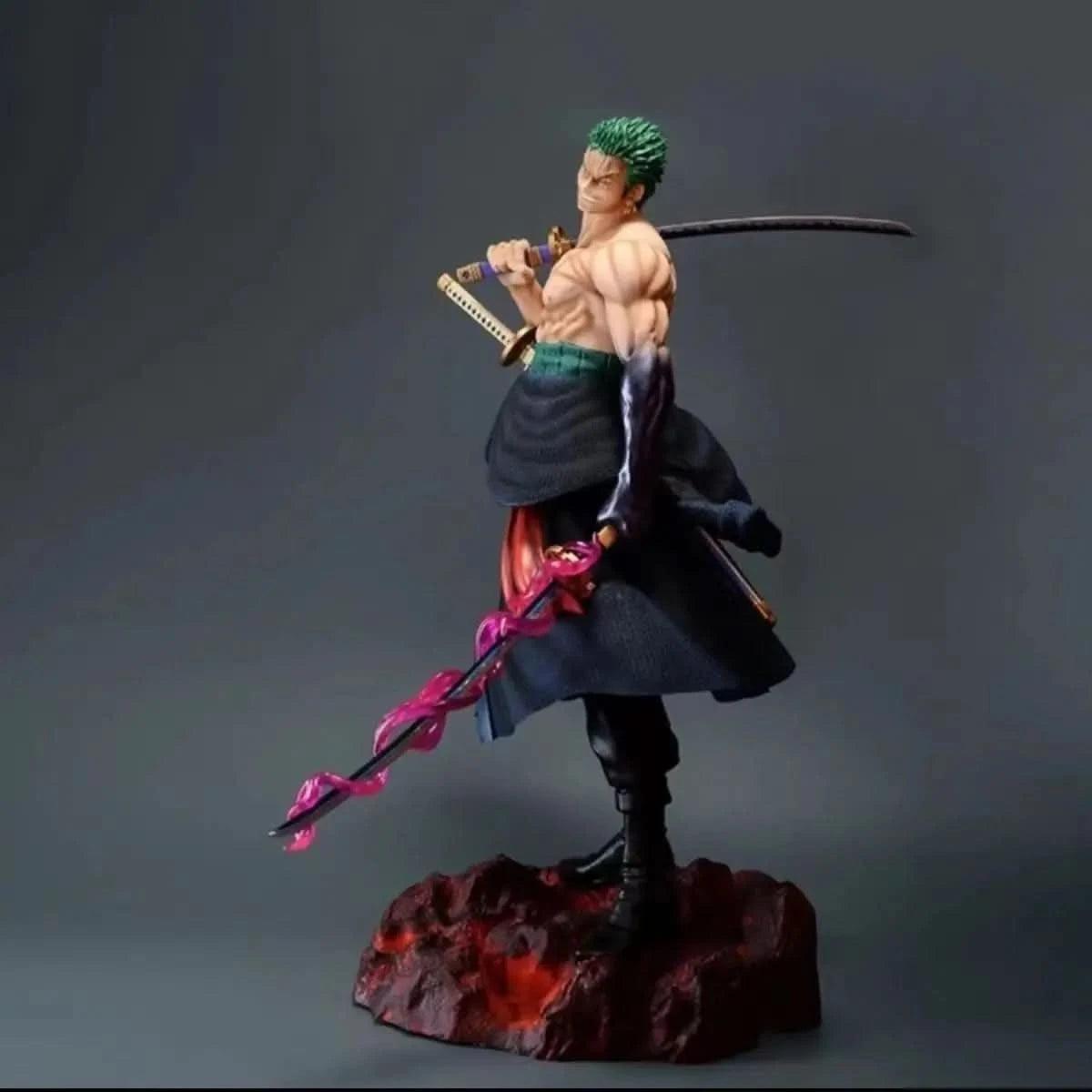 Dark Slate Gray Zoro - The Sword Bearer & Five-Headed Eagle Interchangeable Statue | One Piece GK 50cm | Figuras Anime Costa Rica, Modelo Coleccionable y Regalo