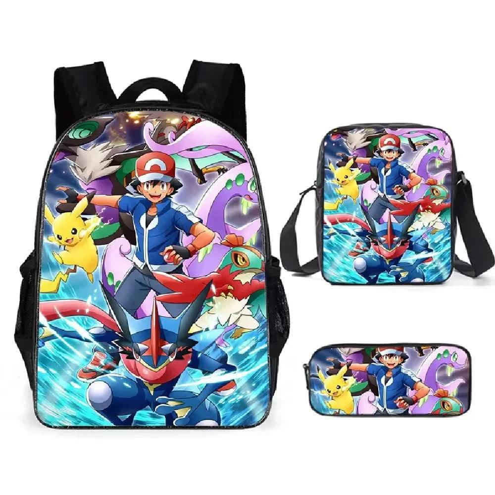 Mochila Escolar Pokémon para Niños - Pikachu Kawaii | Figuras Anime Costa Rica, Bolsa de Almacenamiento Grande para Viaje y Estudiantes, Juguete y Mochila para Niños - Tico Ofertas