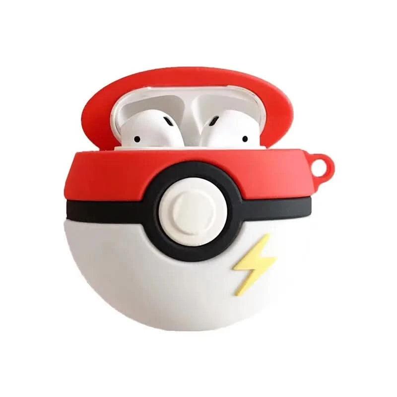 Light Gray Funda Protectora Pokémon para AirPods 1, 2, 3 y Pro - Pikachu | Figuras Anime Costa Rica, Estuche de Auriculares Inalámbricos, Colección y Regalo