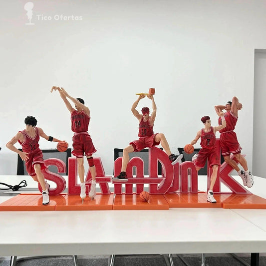 Light Gray SLAM DUNK - Figura Kaede Rukawa, Sakuragi Hanamichi y Hisashi Mitsui 5pcs | Figuras Anime Costa Rica, Muñecos de Acción y Regalo Kawaii para Niños