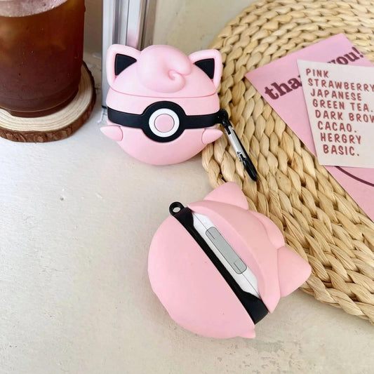 Light Gray Funda Protectora Pokémon para AirPods 1, 2, 3 y Pro - Pikachu | Figuras Anime Costa Rica, Estuche de Auriculares Inalámbricos, Colección y Regalo