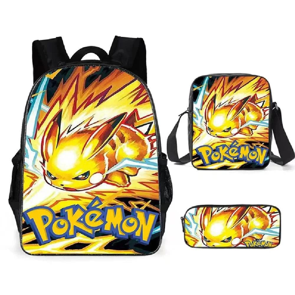 Mochila Escolar Pokémon para Niños - Pikachu Kawaii | Figuras Anime Costa Rica, Bolsa de Almacenamiento Grande para Viaje y Estudiantes, Juguete y Mochila para Niños - Tico Ofertas